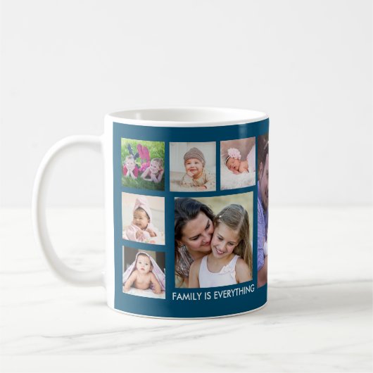 Erstellen Sie Ihre eigene 13-Familie Foto Collage  Kaffeetasse (Links)