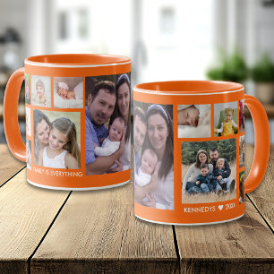 Erstellen Sie Ihre eigene 13-Familienfoto-Collage Tasse