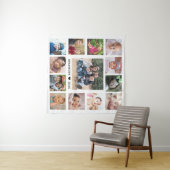 Erstellen Sie Ihre eigene 13 Familienfotocollage Wandteppich (Beispiel (Horizontal))