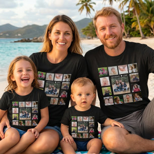 Erstellen Sie Ihre eigene 13-Foto-Collage Familien T-Shirt
