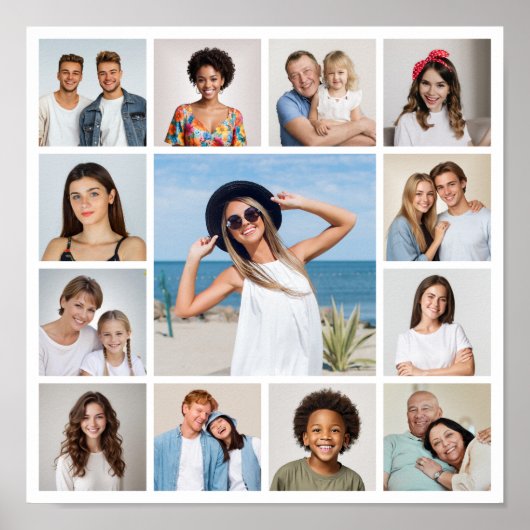 Erstellen Sie Ihre eigene 13-Foto-Collage  Poster (Vorne)
