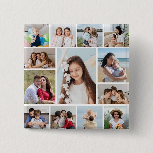 Erstellen Sie Ihre eigene 13 FotoCollage Button (Vorderseite)