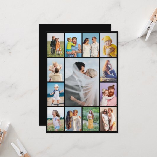 Erstellen Sie Ihre eigene 13 FotoCollage Karte (Vorderseite/Rückseite Beispiel)