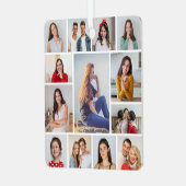 Erstellen Sie Ihre eigene 13 FotoCollage Ornament Aus Metall (Vorderseite links)