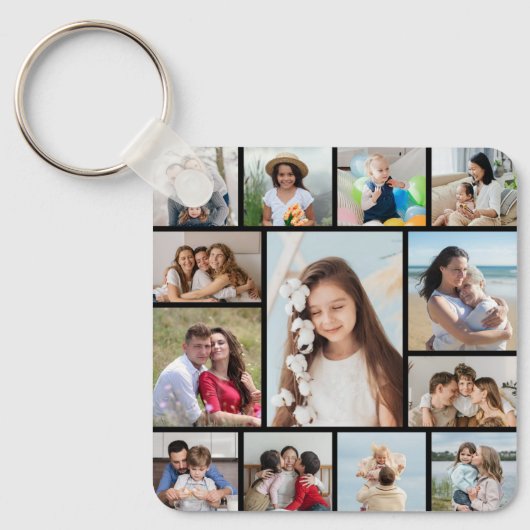 Erstellen Sie Ihre eigene 13 FotoCollage Schlüsselanhänger (Vorderseite)