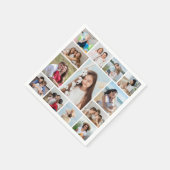 Erstellen Sie Ihre eigene 13 FotoCollage Serviette (Ecke)