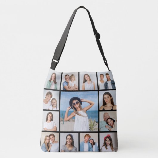 Erstellen Sie Ihre eigene 13 FotoCollage Tragetaschen Mit Langen Trägern (Rückseite)