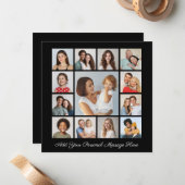 Erstellen Sie Ihre eigene 13 FotoCollage und fügen Mitteilungskarte (Vorderseite/Rückseite Beispiel)