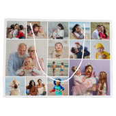 Erstellen Sie Ihre eigene 14 FotoCollage Große Geschenktüte (Rückseite)