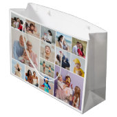 Erstellen Sie Ihre eigene 14 FotoCollage Große Geschenktüte (Rückseite Schrägansicht)