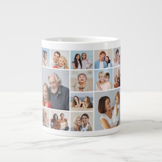 Erstellen Sie Ihre eigene 14 FotoCollage Jumbo-Tasse (Vorderseite)