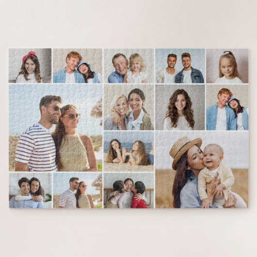 Erstellen Sie Ihre eigene 14 FotoCollage Puzzle (Horizontal)
