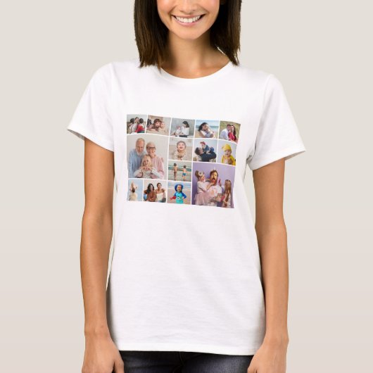 Erstellen Sie Ihre eigene 14 FotoCollage T-Shirt (Vorderseite)