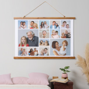 Erstellen Sie Ihre eigene 14 FotoCollage Wandteppich Mit Holzrahmen