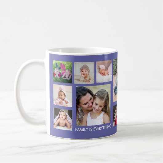 Erstellen Sie Ihre eigene 15-Familie Foto Collage Kaffeetasse (Links)
