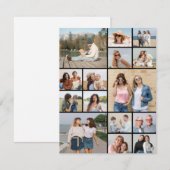 Erstellen Sie Ihre eigene 15 Foto Collage Grußkart (Vorne/Hinten)