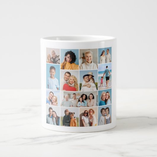 Erstellen Sie Ihre eigene 15 FotoCollage Jumbo-Tasse (Vorderseite)