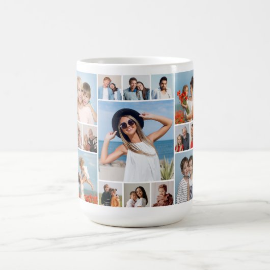 Erstellen Sie Ihre eigene 15 FotoCollage Kaffeetasse (Mittel)