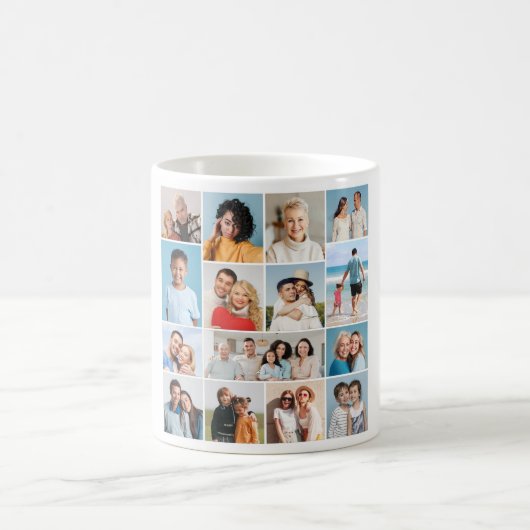 Erstellen Sie Ihre eigene 15 FotoCollage Kaffeetasse (Mittel)