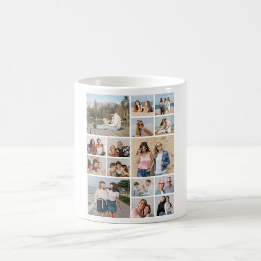 Erstellen Sie Ihre eigene 15 FotoCollage Kaffeetasse (Mittel)