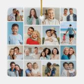 Erstellen Sie Ihre eigene 15 FotoCollage Keramikornament (Rückseite)