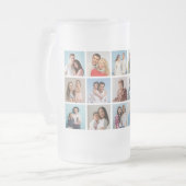 Erstellen Sie Ihre eigene 15 FotoCollage Mattglas Bierglas (Vorderseite Links)