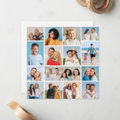 Erstellen Sie Ihre eigene 15 FotoCollage Mitteilungskarte (Vorderseite/Rückseite Beispiel)