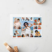 Erstellen Sie Ihre eigene 15 FotoCollage Mitteilungskarte (Vorderseite/Rückseite Beispiel)