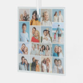 Erstellen Sie Ihre eigene 15 FotoCollage Ornament Aus Glas (Vorderseite links)