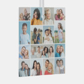 Erstellen Sie Ihre eigene 15 FotoCollage Ornament Aus Glas (Vorderseite Rechts)