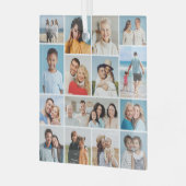 Erstellen Sie Ihre eigene 15 FotoCollage Ornament Aus Glas (Vorderseite links)