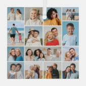 Erstellen Sie Ihre eigene 15 FotoCollage Ornament Aus Glas (Rückseite)