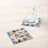 Erstellen Sie Ihre eigene 15 FotoCollage Rechteckiger Pappuntersetzer (Vor Ort)