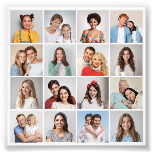 Erstellen Sie Ihre eigene 16 Foto Collage Foto Erw (Vorne)