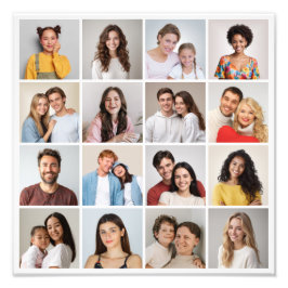 Erstellen Sie Ihre eigene 16 Foto Collage Foto Erw