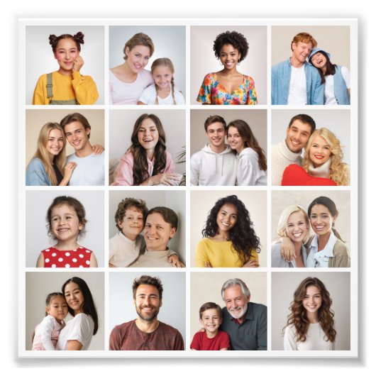 Erstellen Sie Ihre eigene 16 Foto Collage Foto Erw (Vorne)