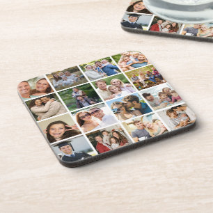 Erstellen Sie Ihre eigene 16-Foto-Collage Getränkeuntersetzer