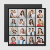 Erstellen Sie Ihre eigene 16 Foto Collage Magnetic Magnetkarte (Vorne/Hinten)
