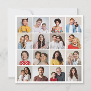 Erstellen Sie Ihre eigene 16-Foto-Collage Mitteilungskarte