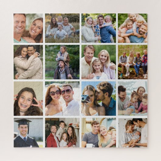 Erstellen Sie Ihre eigene 16-Foto-Collage Puzzle (Vertikal)