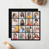 Erstellen Sie Ihre eigene 16 FotoCollage Mitteilungskarte (Vorderseite/Rückseite Beispiel)