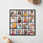 Erstellen Sie Ihre eigene 16 FotoCollage Mitteilungskarte (Vorderseite/Rückseite Beispiel)