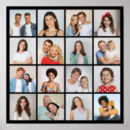 Erstellen Sie Ihre eigene 16 FotoCollage Poster