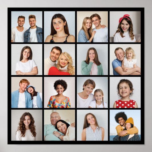 Erstellen Sie Ihre eigene 16 FotoCollage Poster (Vorne)
