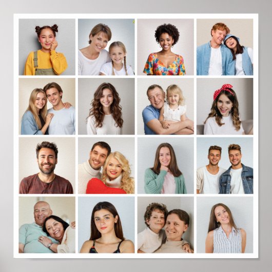 Erstellen Sie Ihre eigene 16 FotoCollage Poster (Vorne)
