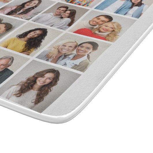 Erstellen Sie Ihre eigene 16 FotoCollage Schneidebrett (Ecke)