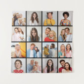 Erstellen Sie Ihre eigene 16 FotoCollage Wandteppich (Vorderseite)