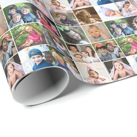Erstellen Sie Ihre eigene 16-Fotosammlung Personal Geschenkpapier (Rolleneckpunkt)