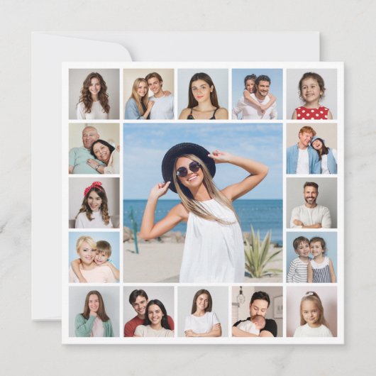 Erstellen Sie Ihre eigene 17 FotoCollage Karte (Vorderseite)