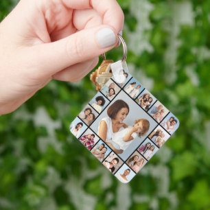 Erstellen Sie Ihre eigene 17 FotoCollage Schlüsselanhänger